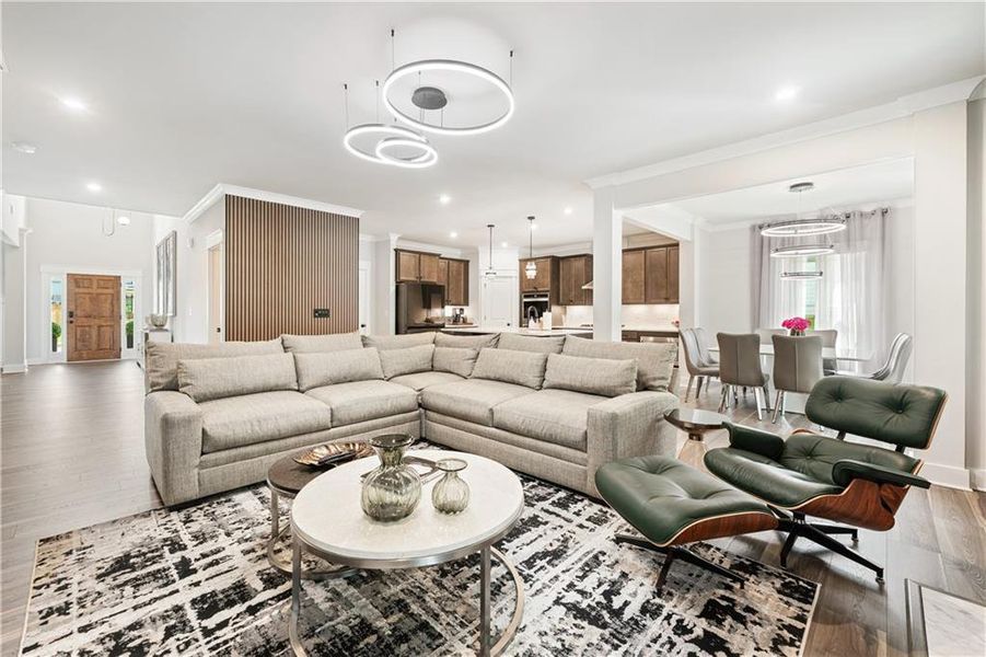 Furnished interior view inside a new home in Springside Reserve, Powder Springs (Image 10). Furnished interior view inside a new home in Springside Reserve, Powder Springs (Image 10).