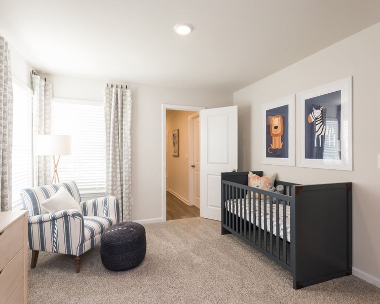 The Oakland model features two secondary bedrooms.