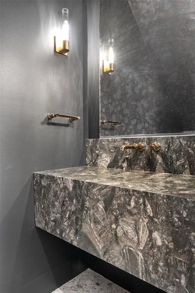 1st Floor Half Bath offers an incredible custom floating sink