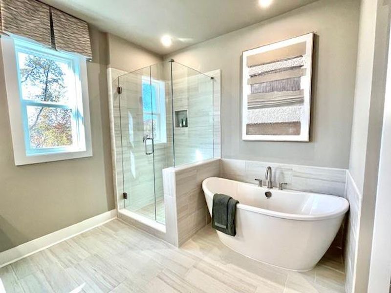 Furnished interior view inside a new home in Towne Village at Suwanee Dam, Sugar Hill (Image 27).