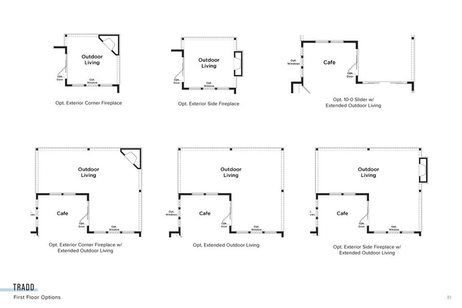 2D floor plan layout for the Tradd by DRB Homes in Midtown at Nexton, Summerville, SC (Image 5).