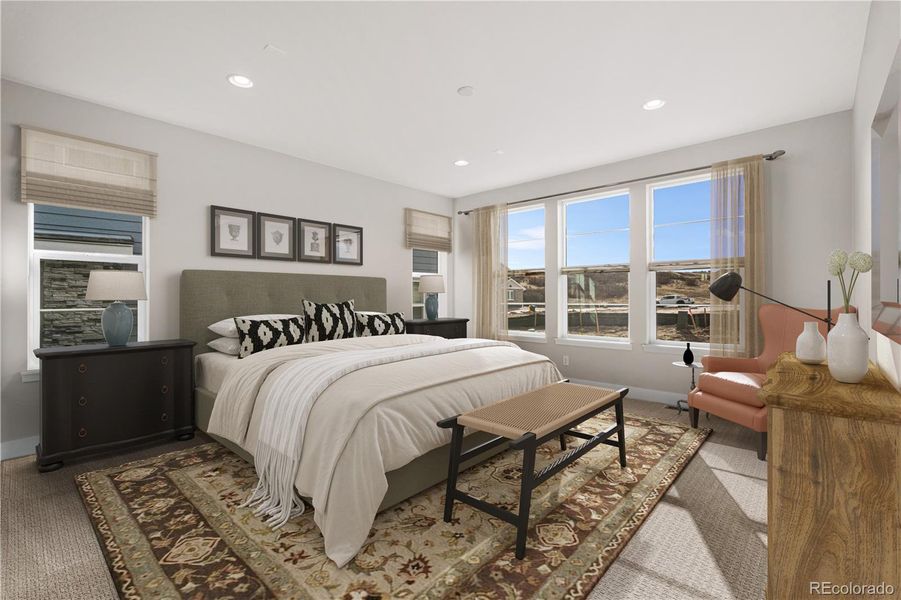 Furnished interior view inside a new home in Luxe at The Canyons, Castle Pines (Image 30).