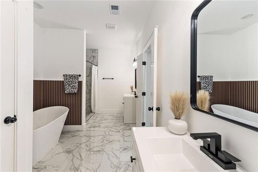 Furnished interior view inside a new home in , Cartersville (Image 33).