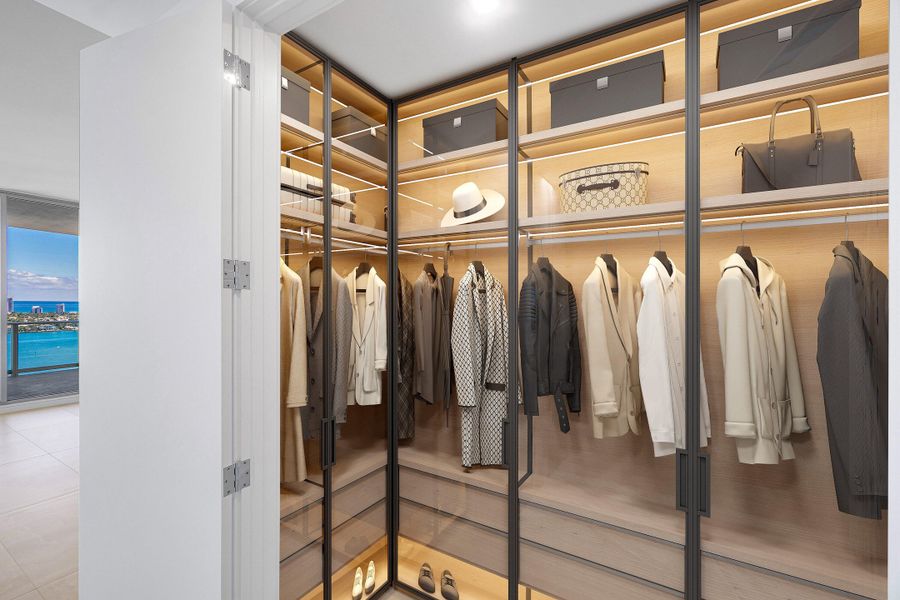 Owner Suite Closet Virtually Staged