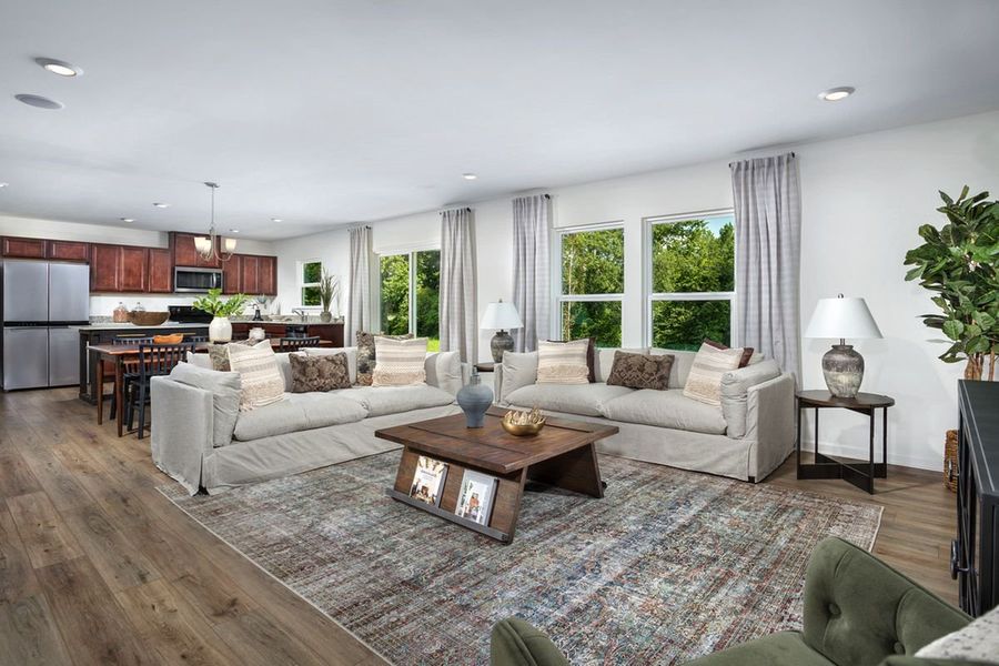 Representative furnished interior of a home built from the Plan 1773 by KB Home in Elyse Meadows, Lillington (Image 6).