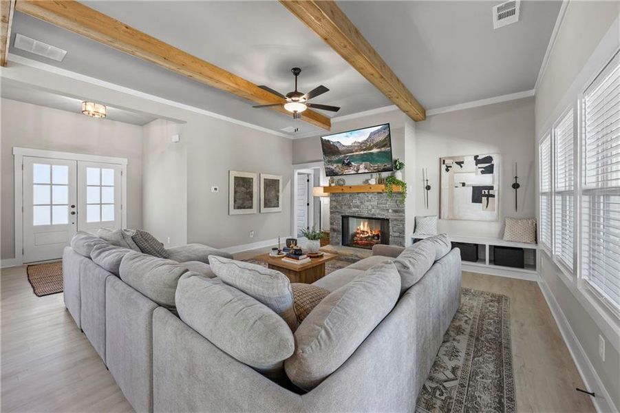 Furnished interior view inside a new home in , Monroe (Image 50).