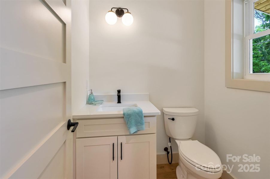 main level powder room