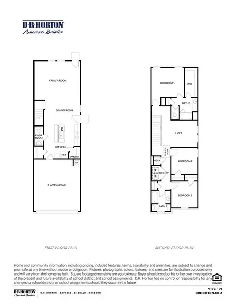 2D floor plan layout for the Ginger by D.R. Horton in Cartwright Mays, Crandall, TX (Image 3). 2D floor plan layout for the Ginger by D.R. Horton in Cartwright Mays, Crandall, TX (Image 3).