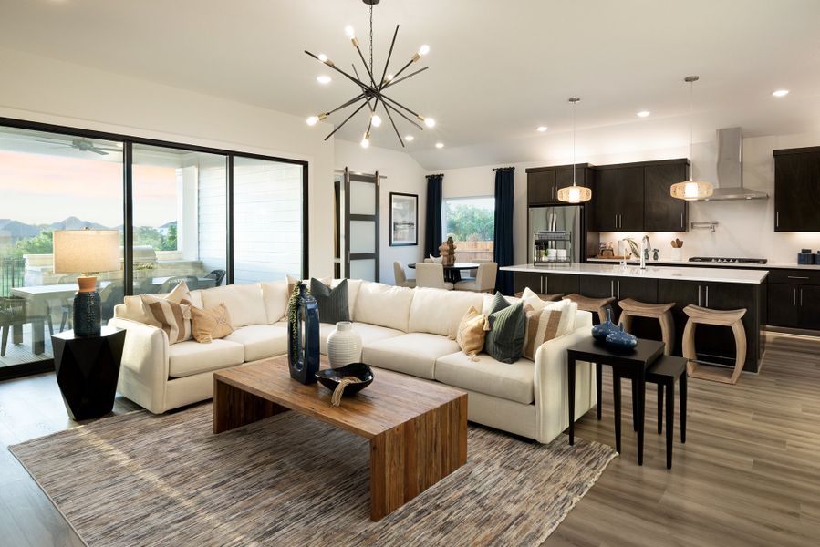 Representative furnished interior of a home built from the Franklin by Scott Felder Homes in Prominence, San Antonio (Image 4). Representative furnished interior of a home built from the Franklin by Scott Felder Homes in Prominence, San Antonio (Image 4).