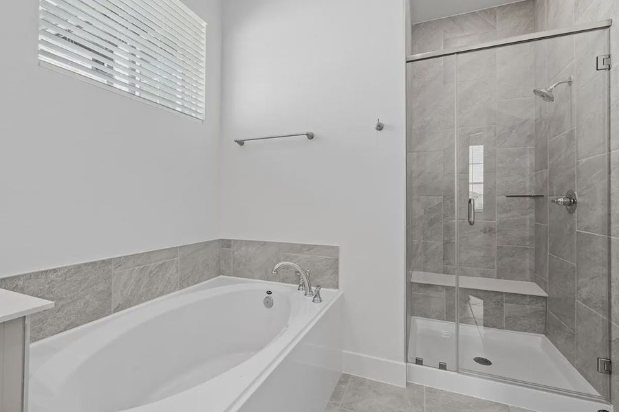 Furnished interior view inside a new home in Bridgeland Chateaus, Cypress (Image 11).