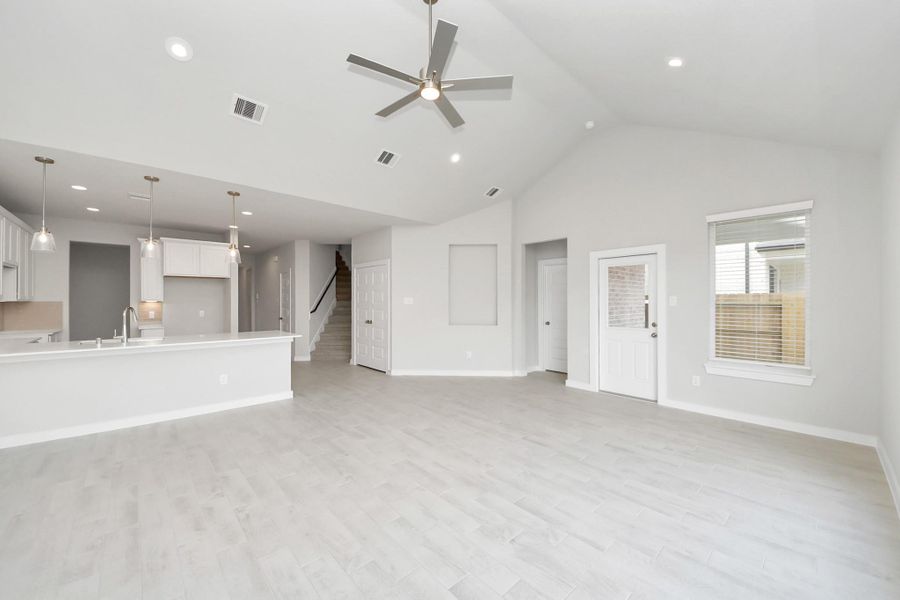 Take another glimpse into the heart of the home with this additional view of the family room—a sprawling space ready to accommodate all your gatherings.