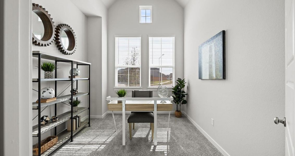 Furnished interior view inside a new home in Trace, San Marcos (Image 12).