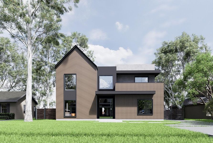 Front exterior of a new home in , Houston, TX, highlighting curb appeal (Image 21).