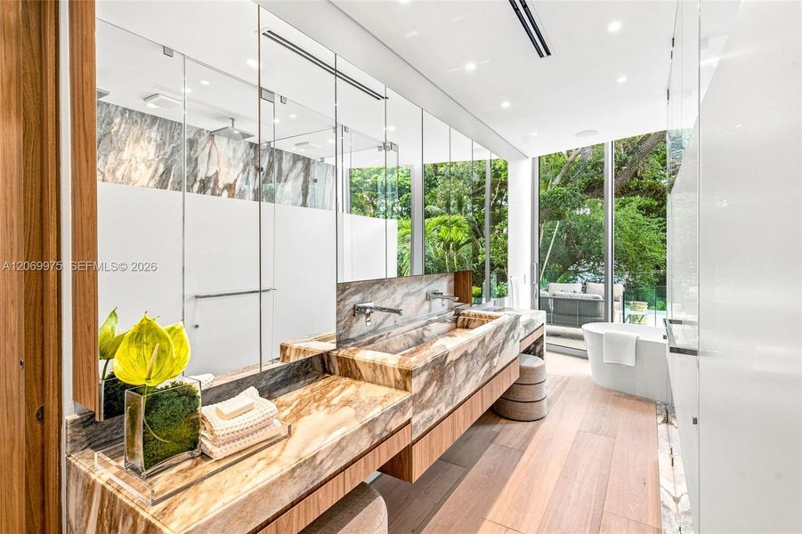 Furnished interior view inside a new home in , Miami (Image 16).
