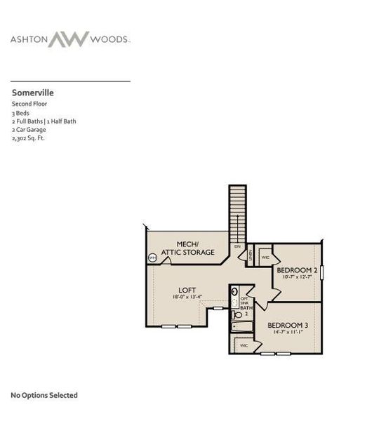 2D floor plan layout of this home in The Colony, Bastrop, TX (Image 3).