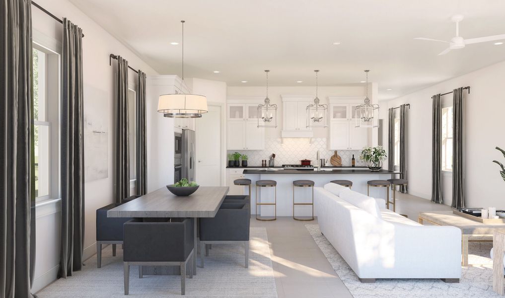 Dining area near kitchen