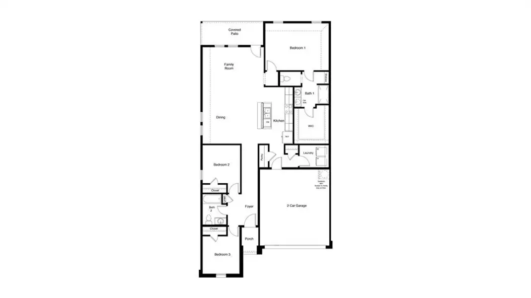 D.R. Horton's Caden floor plan elevation-A- All Home and community information, including pricing, included features, terms, availability and amenities, are subject to change at any time without notice or obligation. All Drawings, pictures, photographs, video, square footages, floor plans, elevations, features, colors and sizes are approximate for illustration purposes only and will vary from the homes as built.