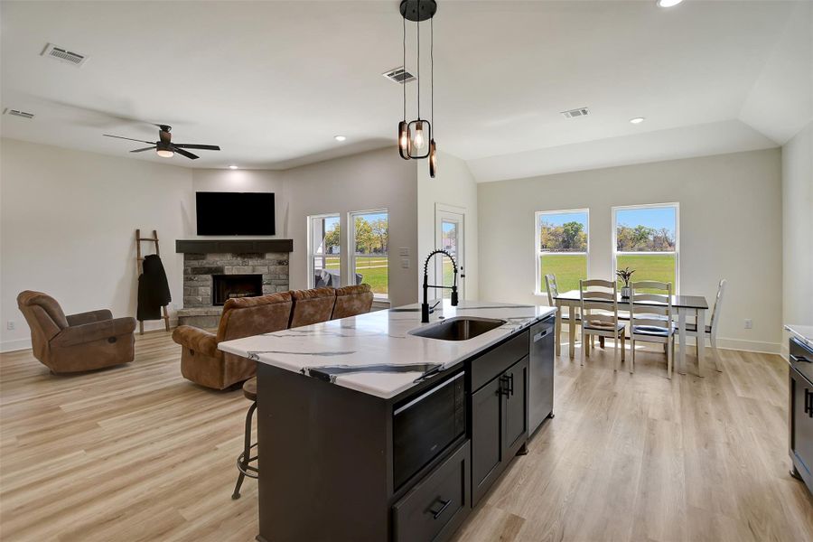 Furnished interior view inside a new home in , Iola (Image 17).