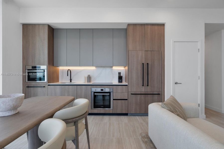 Furnished interior view inside a new home in , Miami Beach (Image 10).