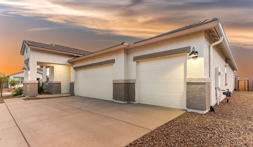 Exterior details and patio area of a home in Saguaro Bloom, Marana (Image 3). Exterior details and patio area of a home in Saguaro Bloom, Marana (Image 3).