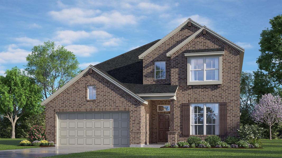 Representative exterior photo of a completed home built from the Concept 2492 by Landsea Homes in Pirate Village, Granbury, TX (Image 6).