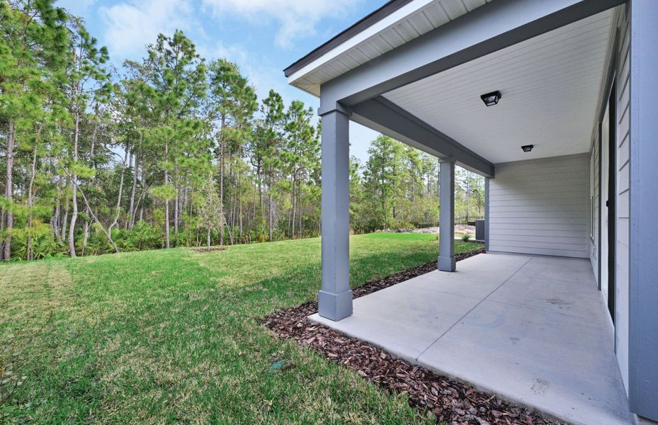 Exterior details and patio area of a home in Hyland Trail, Green Cove Springs (Image 3).