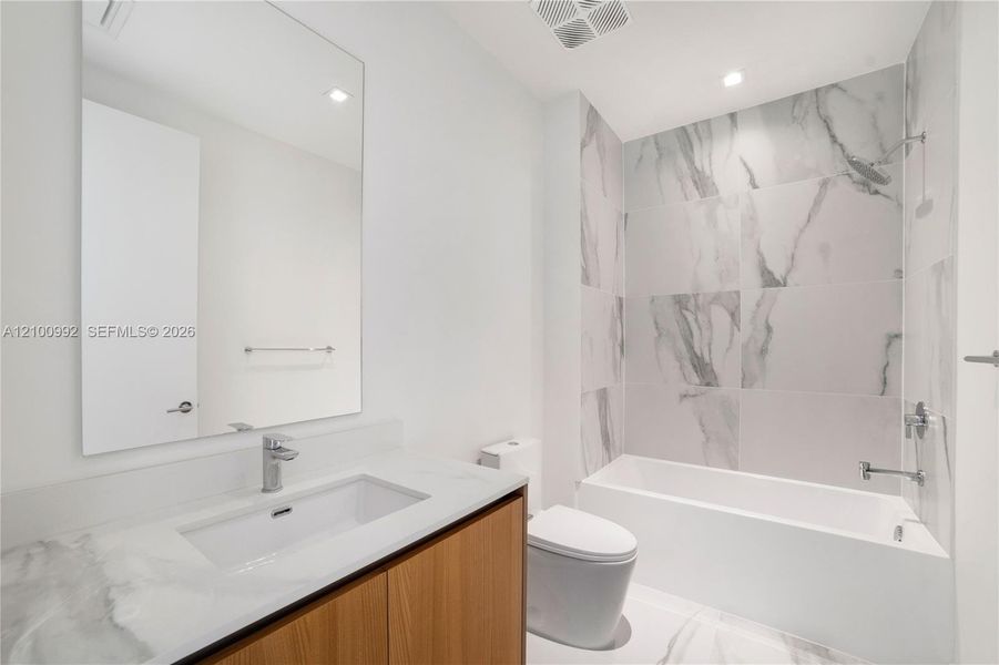 Furnished interior view inside a new home in , Miami (Image 17).