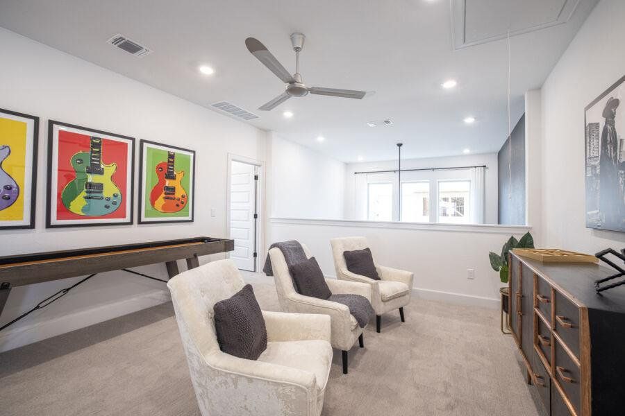 Furnished interior view inside a new home in Cascades at Onion Creek, Austin (Image 32). Furnished interior view inside a new home in Cascades at Onion Creek, Austin (Image 32).