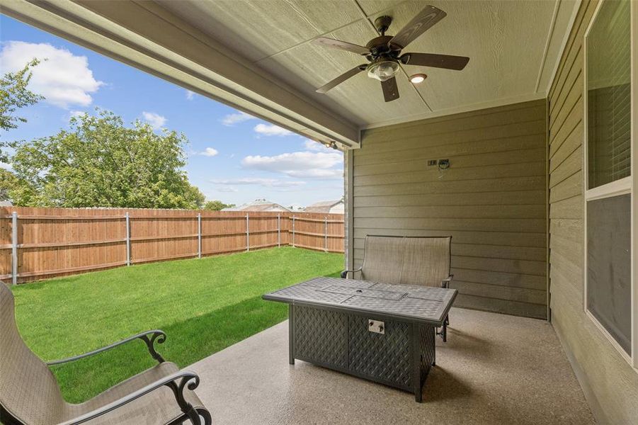 Exterior details and patio area of a home in Willow Vista Estates, Saginaw (Image 20).