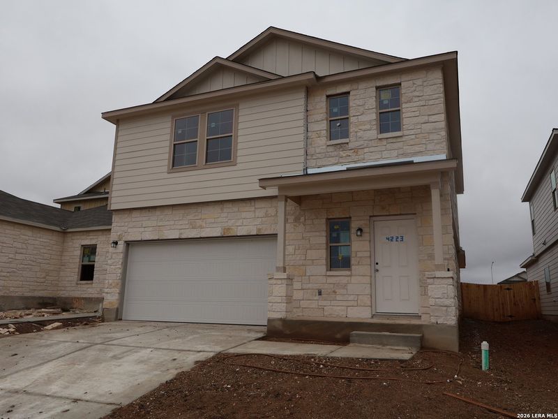 In-progress construction of a new home in Park Place, New Braunfels, TX (Image 38).
