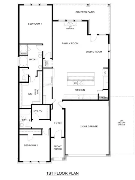 2D floor plan layout of this home in Prairie Oaks, Oak Point, TX (Image 2). 2D floor plan layout of this home in Prairie Oaks, Oak Point, TX (Image 2).