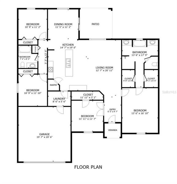 2D floor plan layout of this home in , Ocala, FL (Image 5). 2D floor plan layout of this home in , Ocala, FL (Image 5).