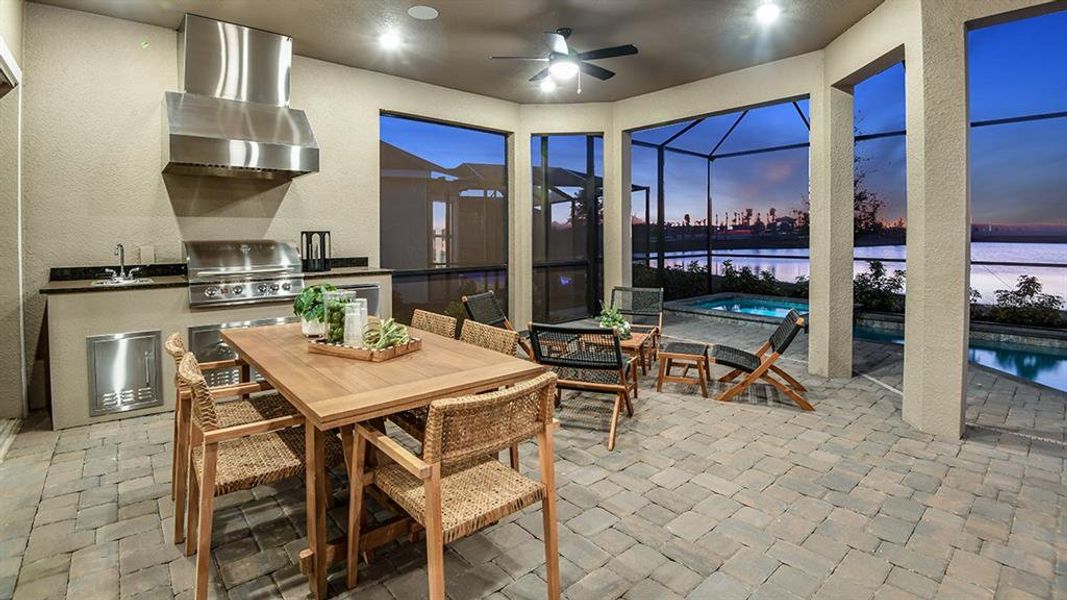 Furnished interior view inside a new home in Esplanade at Center Lake Ranch, St. Cloud (Image 18).