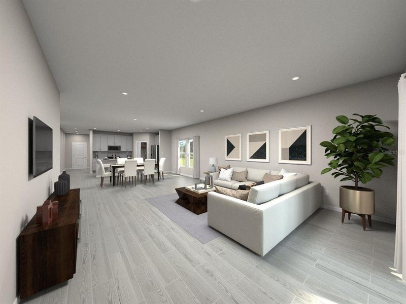 Furnished interior view inside a new home in The Grove at Stuart Crossing - Classic Series, Bartow (Image 7).