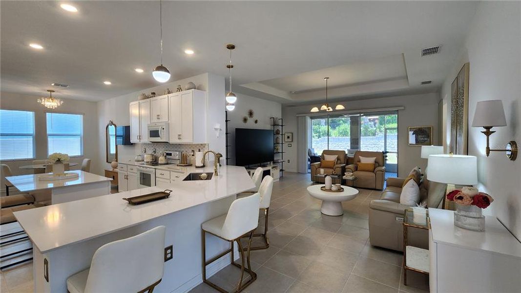 Furnished interior view inside a new home in Bronson's Ridge, Apopka (Image 25). Furnished interior view inside a new home in Bronson's Ridge, Apopka (Image 25).