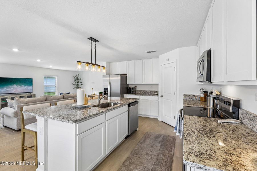 Furnished interior view inside a new home in Dunns Crossing, Jacksonville (Image 33). Furnished interior view inside a new home in Dunns Crossing, Jacksonville (Image 33).