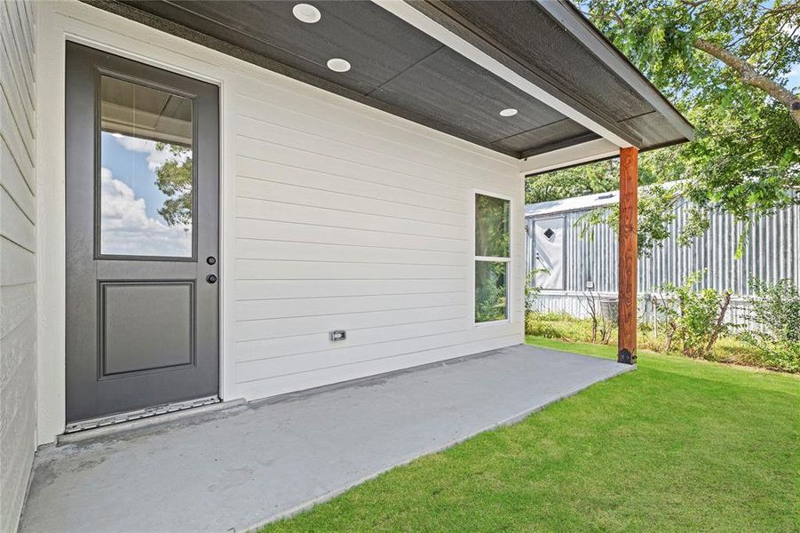 Back covered patio Back covered patio