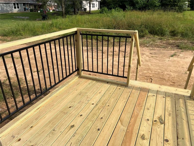 Deck for a couple of nice chairs Deck for a couple of nice chairs