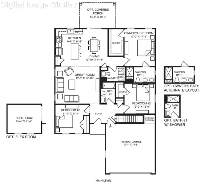 Grand Cayman ranch floorplan