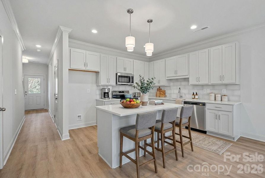 Virtually staged kitchen