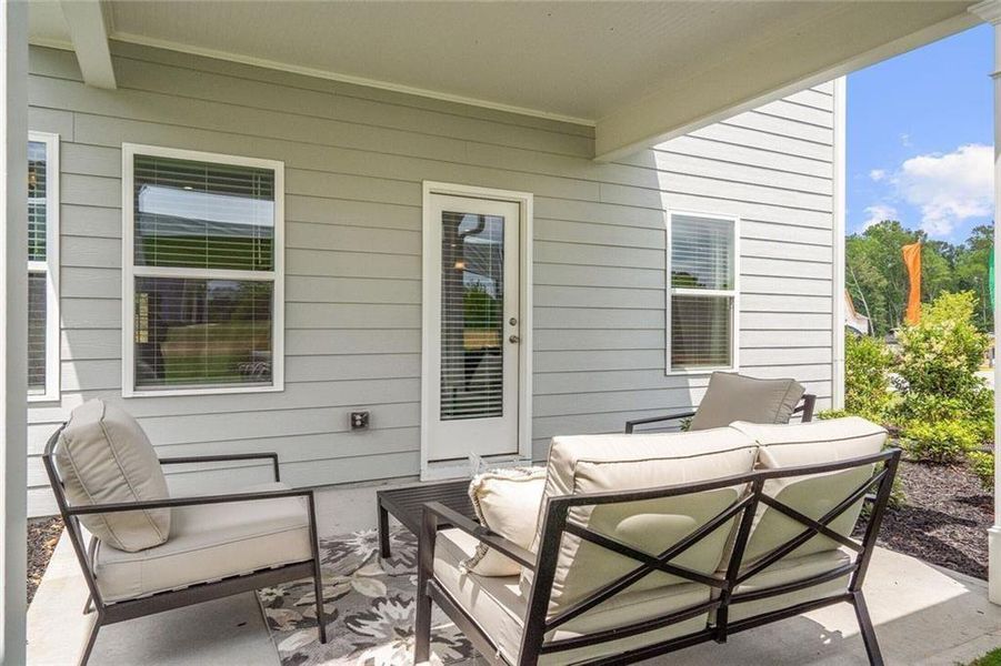 Exterior details and patio area of a home in Garrett Preserve, Douglasville (Image 26).