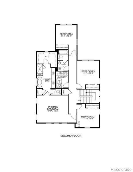 2D floor plan layout of this home in West Grange, Longmont, CO (Image 3).