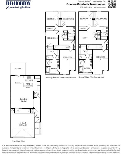 2D floor plan layout for the SUDBURY 24' TOWNHOME by D.R. Horton in Oconee Overlook Townhomes, Gainesville, GA (Image 2). 2D floor plan layout for the SUDBURY 24' TOWNHOME by D.R. Horton in Oconee Overlook Townhomes, Gainesville, GA (Image 2).