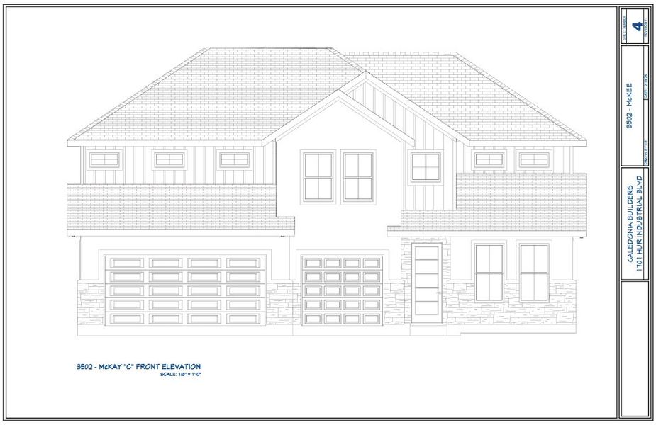 Representative rendering of the exterior for the The McKee by Caledonia Builders (Image 3). Representative rendering of the exterior for the The McKee by Caledonia Builders (Image 3).