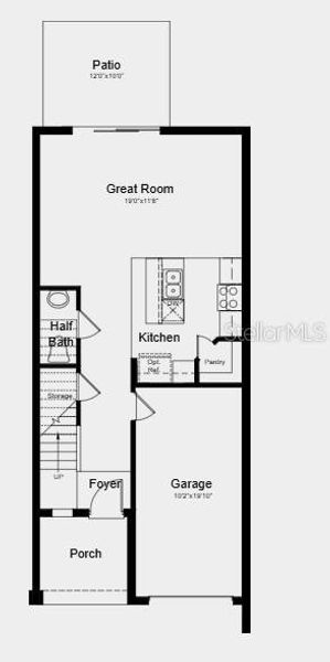 2D floor plan layout of this home in Skye Ranch Community Group Page, Sarasota, FL (Image 3).