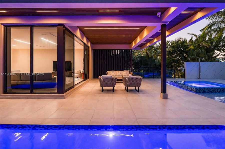 Exterior details and patio area of a home in , Miami (Image 2). Exterior details and patio area of a home in , Miami (Image 2).