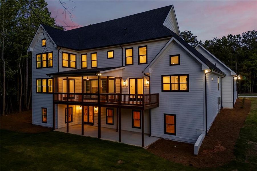 Front exterior of a new home in , Flowery Branch, GA, highlighting curb appeal (Image 46).