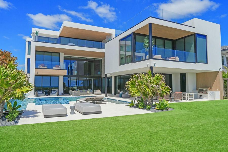 Front exterior of a new home in , Hillsboro Beach, FL, highlighting curb appeal (Image 32).