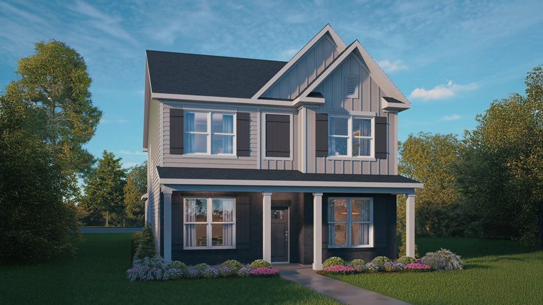 Representative exterior photo of a completed home built from the Jackson by D.R. Horton in Madden West, Fuquay Varina, NC (Image 4).