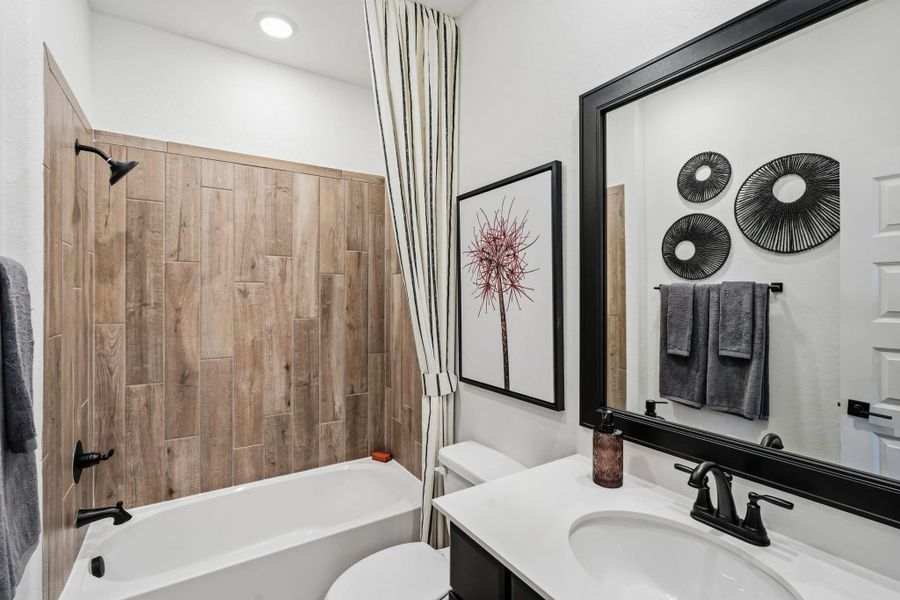 Furnished interior view inside a new home in Prominence, San Antonio (Image 55).